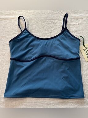 Daily Drills Go Stretch Tank Cabana and Navy